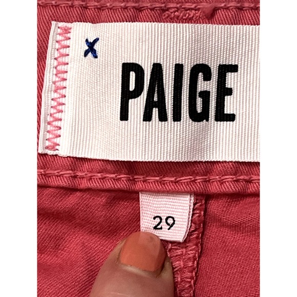 Paige Men's Normandie straight leg jeans in ginger root (salmon pink), size 29 - Picture 2 of 10